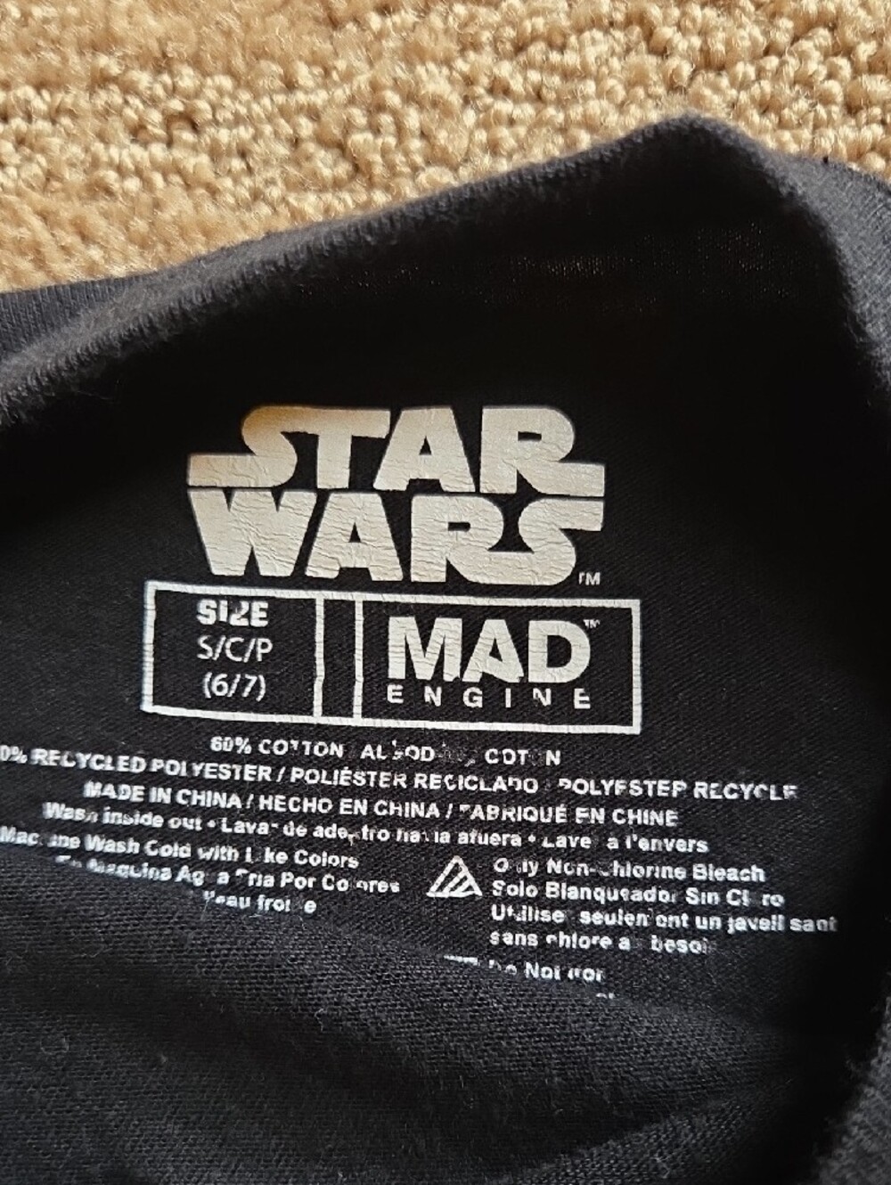 Kids Star Wars Graphic Tee with Stormtrooper & Darth Vader - Black - Picture 2 of 2